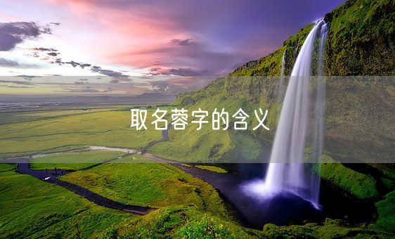 取名蓉字的含义(图1)