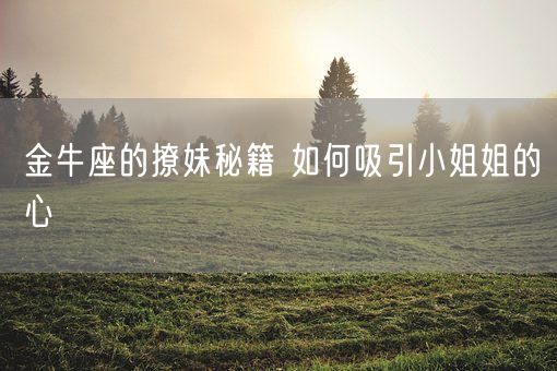 金牛座的撩妹秘籍 如何吸引小姐姐的心(图1)
