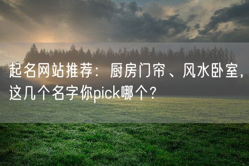 起名网站推荐：厨房门帘、风水卧室，这几个名字你pick哪个？(图1)