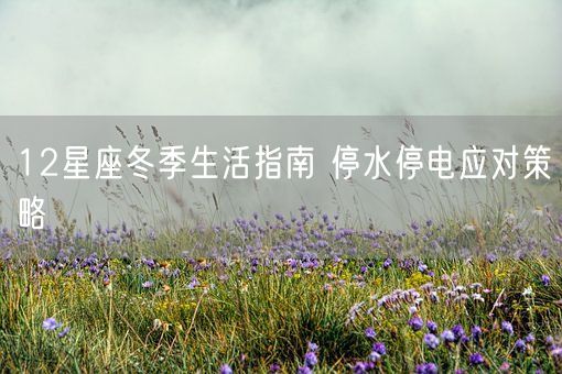 12星座冬季生活指南 停水停电应对策略(图1) 12星座冬季生活指南 停水停电应对策略(图1)