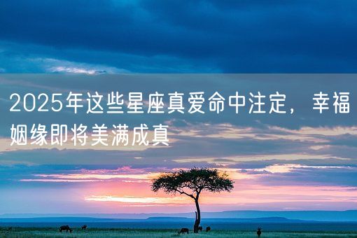 2025年这些星座真爱命中注定，幸福姻缘即将美满成真(图1)