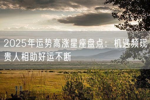 2025年运势高涨星座盘点：机遇频现贵人相助好运不断(图1)