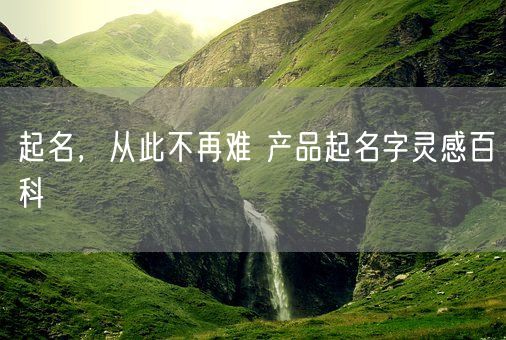 起名，从此不再难 产品起名字灵感百科(图1)