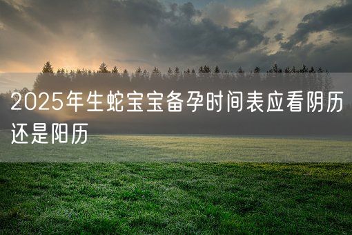 2025年生蛇宝宝备孕时间表应看阴历还是阳历(图1)