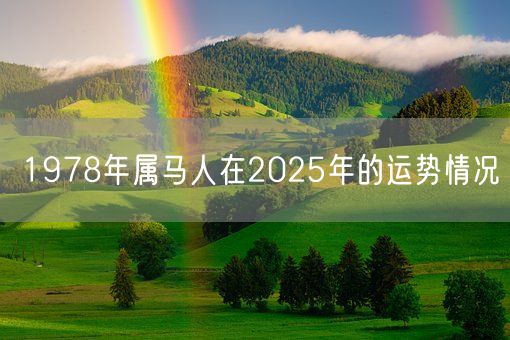 1978年属马人在2025年的运势情况(图1)