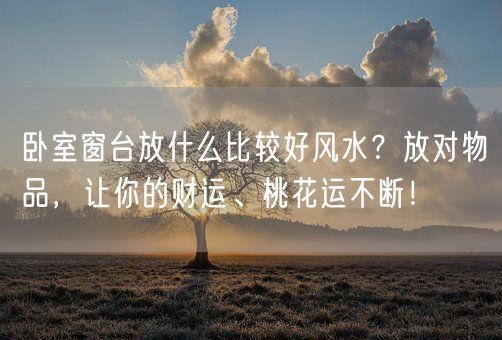 卧室窗台放什么比较好风水？放对物品，让你的财运、桃花运不断！(图1)