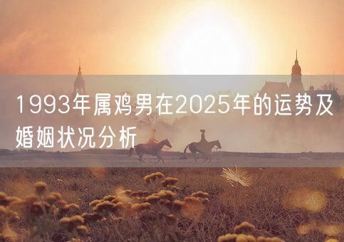 1993年属鸡男在2025年的运势及婚姻状况分析(图1) 1993年属鸡男在2025年的运势及婚姻状况分析(图1)