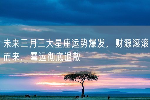 未来三月三大星座运势爆发,财源滚滚而来,霉运彻底退散(图1) 未来三月三大星座运势爆发,财源滚滚而来,霉运彻底退散(图1)