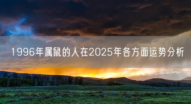 1996年属鼠的人在2025年各方面运势分析(图1) 1996年属鼠的人在2025年各方面运势分析(图1)
