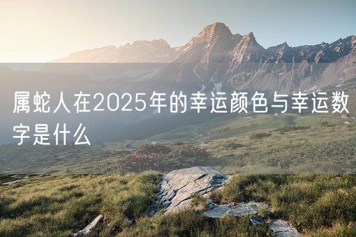 属蛇人在2025年的幸运颜色与幸运数字是什么(图1) 属蛇人在2025年的幸运颜色与幸运数字是什么(图1)