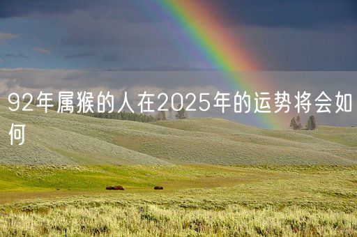 92年属猴的人在2025年的运势将会如何(图1) 92年属猴的人在2025年的运势将会如何(图1)