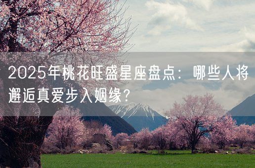 2025年桃花旺盛星座盘点:哪些人将邂逅真爱步入姻缘?(图1) 2025年桃花旺盛星座盘点:哪些人将邂逅真爱步入姻缘?(图1)