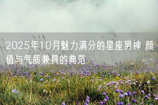 2025年10月魅力满分的星座男神 颜值与气质兼具的典范(图1) 2025年10月魅力满分的星座男神 颜值与气质兼具的典范(图1)