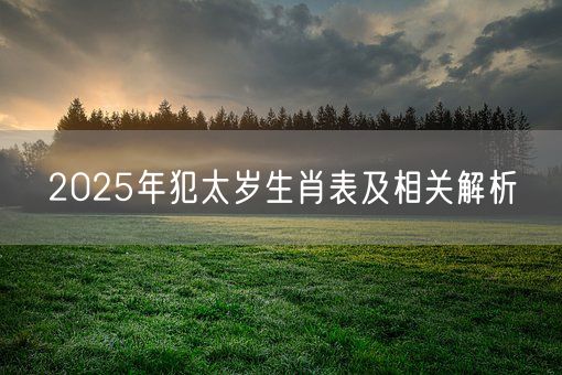 2025年犯太岁生肖表及相关解析(图1)