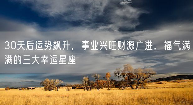 30天后运势飙升,事业兴旺财源广进,福气满满的三大幸运星座(图1) 30天后运势飙升,事业兴旺财源广进,福气满满的三大幸运星座(图1)