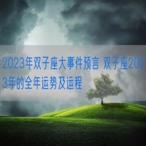 2023年双子座大事件预言 双子座2023年的全年运势及运程