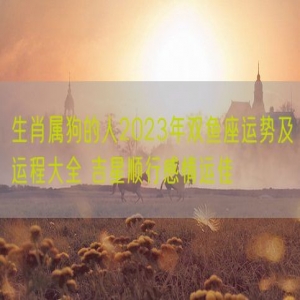 生肖属狗的人2023年双鱼座运势及运程大全 吉星顺行感情运佳