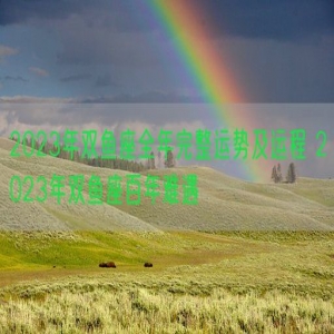 2023年双鱼座全年完整运势及运程 2023年双鱼座百年难遇