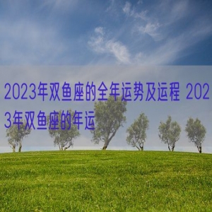 2023年双鱼座的全年运势及运程 2023年双鱼座的年运