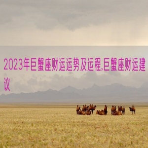 2023年巨蟹座财运运势及运程,巨蟹座财运建议