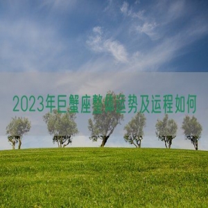 2023年巨蟹座整体运势及运程如何