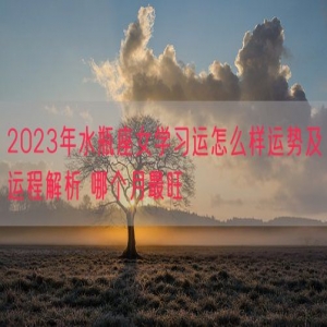 2023年水瓶座女学习运怎么样运势及运程解析 哪个月最旺    