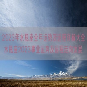 2023年水瓶座全年运势及运程详解大全 水瓶座2023事业运势及运程走向发展