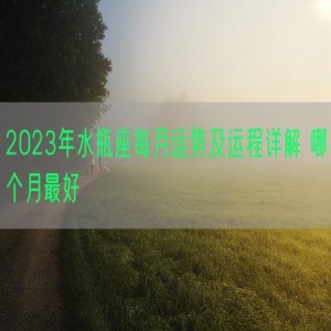 2023年水瓶座每月运势及运程详解 哪个月最好