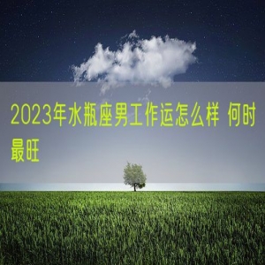 2023年水瓶座男工作运怎么样 何时最旺