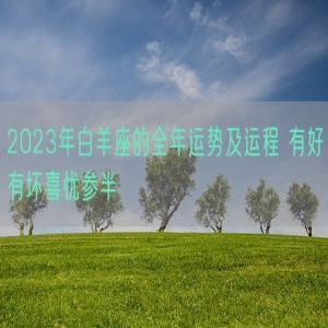 2023年白羊座的全年运势及运程 有好有坏喜忧参半