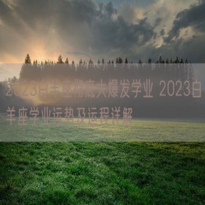 2023白羊座彻底大爆发学业 2023白羊座学业运势及运程详解