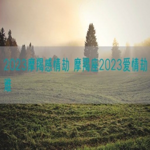 2023摩羯感情劫 摩羯座2023爱情劫难