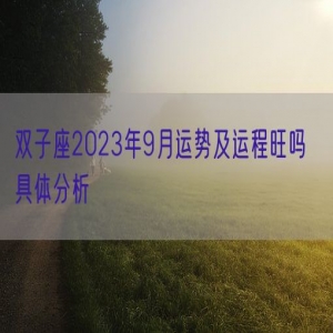 双子座2023年9月运势及运程旺吗  具体分析