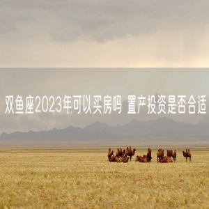双鱼座2023年可以买房吗 置产投资是否合适