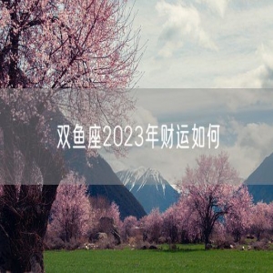 双鱼座2023年财运如何