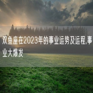 双鱼座在2023年的事业运势及运程,事业大爆发