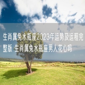 生肖属兔水瓶座2023年运势及运程完整版 生肖属兔水瓶座男人花心吗