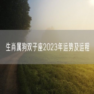 生肖属狗双子座2023年运势及运程