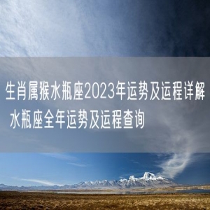 生肖属猴水瓶座2023年运势及运程详解 水瓶座全年运势及运程查询