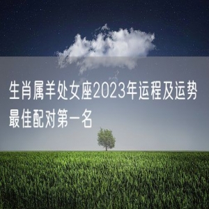 生肖属羊处女座2023年运程及运势 最佳配对第一名
