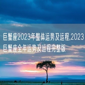 巨蟹座2023年整体运势及运程,2023巨蟹座全年运势及运程完整版