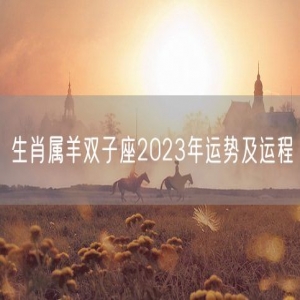 生肖属羊双子座2023年运势及运程