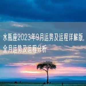水瓶座2023年9月运势及运程详解版,全月运势及运程分析