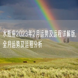 水瓶座2023年2月运势及运程详解版,全月运势及运程分析