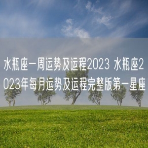 水瓶座一周运势及运程2023 水瓶座2023年每月运势及运程完整版第一星座