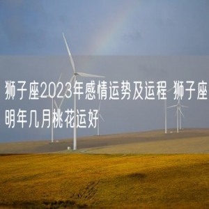 狮子座2023年感情运势及运程 狮子座明年几月桃花运好