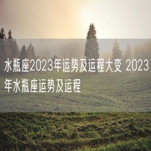 水瓶座2023年运势及运程大变 2023年水瓶座运势及运程