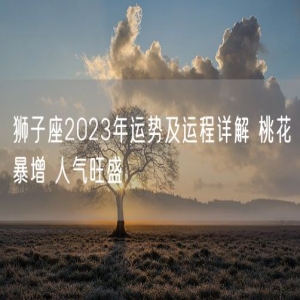 狮子座2023年运势及运程详解 桃花暴增 人气旺盛