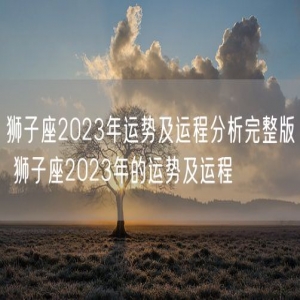 狮子座2023年运势及运程分析完整版 狮子座2023年的运势及运程