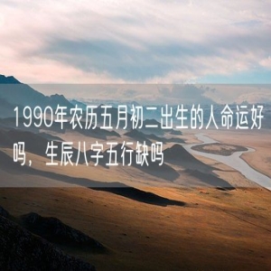 1990年农历五月初二出生的人命运好吗，生辰八字五行缺吗